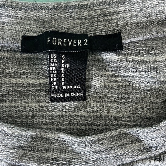 Grey Cold Shoulder Thin Sweatshirt - Picture 3 of 5